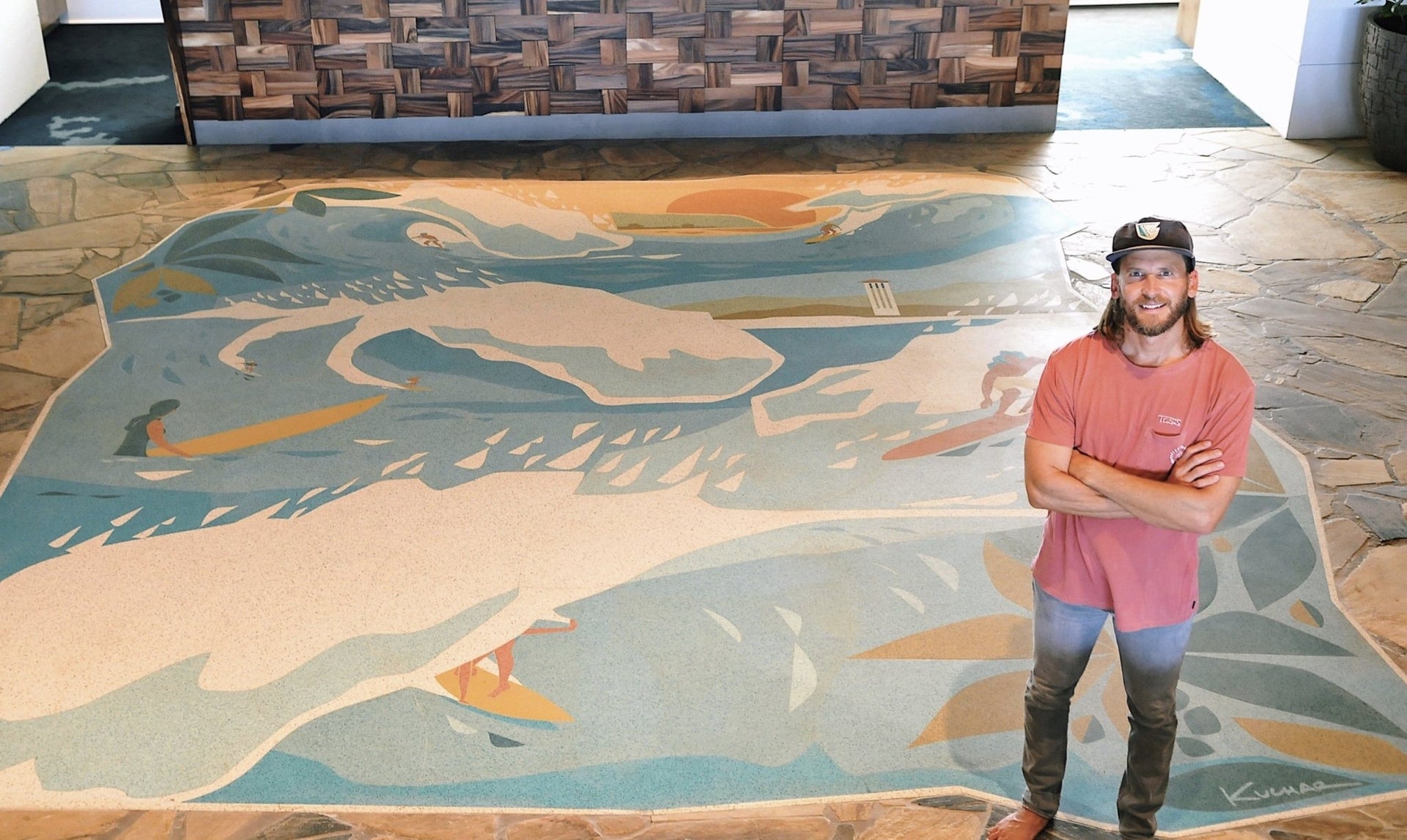 Turtle Bay Resort Oahu's Terrazzo Floor Illustration