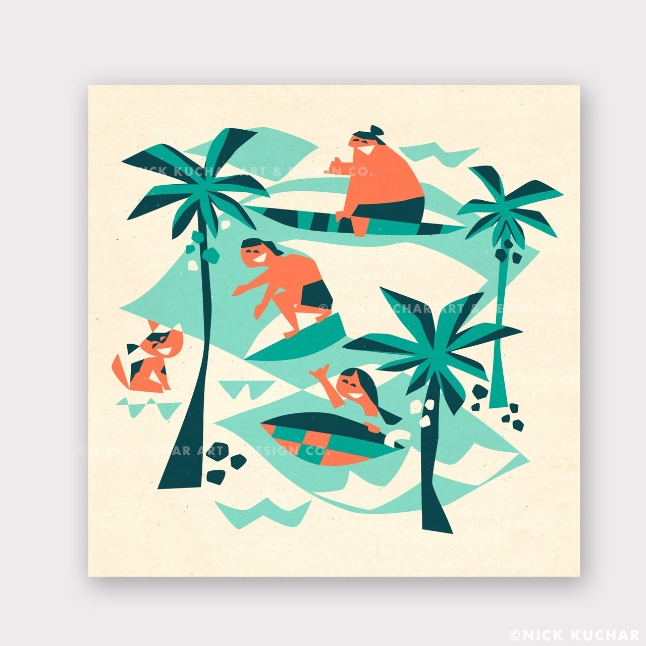 Share Aloha - 12x12" Art Print