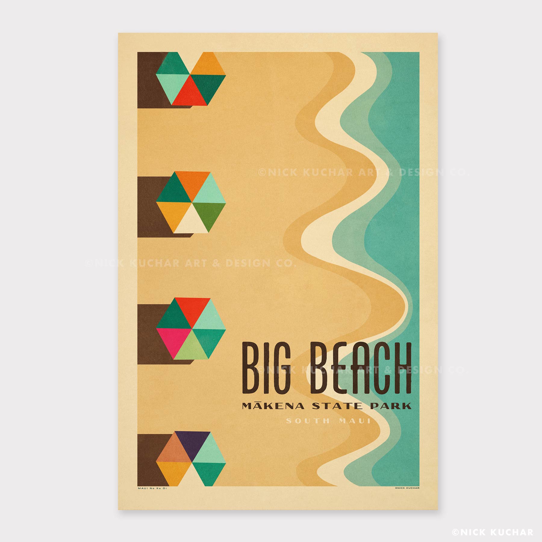Gallery of Innovative Art Stampa artistica da parete Premium – Hawaii Beach  – 100 x 75 cm stampa