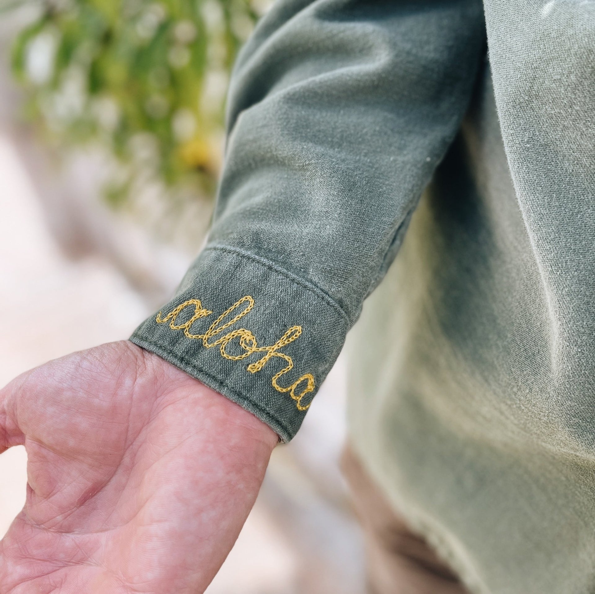 Cuff Aloha Hawaii Vintage Chain Stitch Jacket collaboration Nick Kuchar The Honolulu Social Club