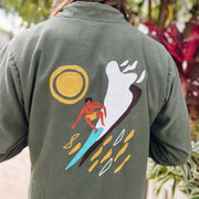 Big Wave Surf Hawaii Vintage Chain Stitch Jacket collaboration Nick Kuchar The Honolulu Social Club