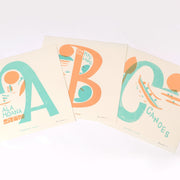 Nick Kuchar Surf Artist ABC Surf Alphabet Series Screen Print