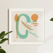 Nick Kuchar Surf Artist ABC Surf Alphabet Series Screen Print