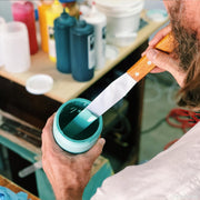 Nick Kuchar Surf Artist Screen Printing in Studio