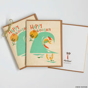 Mele Kalikimaka Hawaii Honu Surfing Christmas Holiday Cards - Nick Kuchar Shop