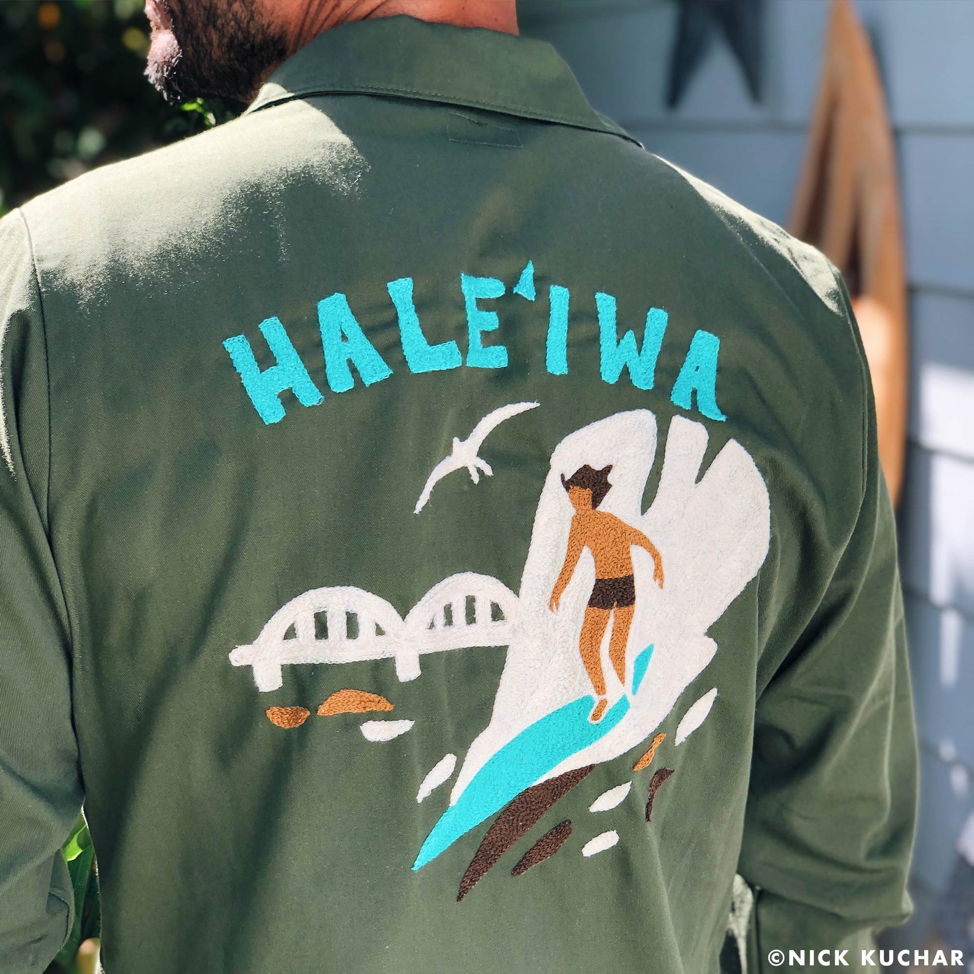 Haleiwa Surf Hawaii Vintage Chain Stitch Jacket collaboration Nick Kuchar The Honolulu Social Club