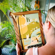 Monkeypod handmade frame Kona Coast Print by Nick Kuchar