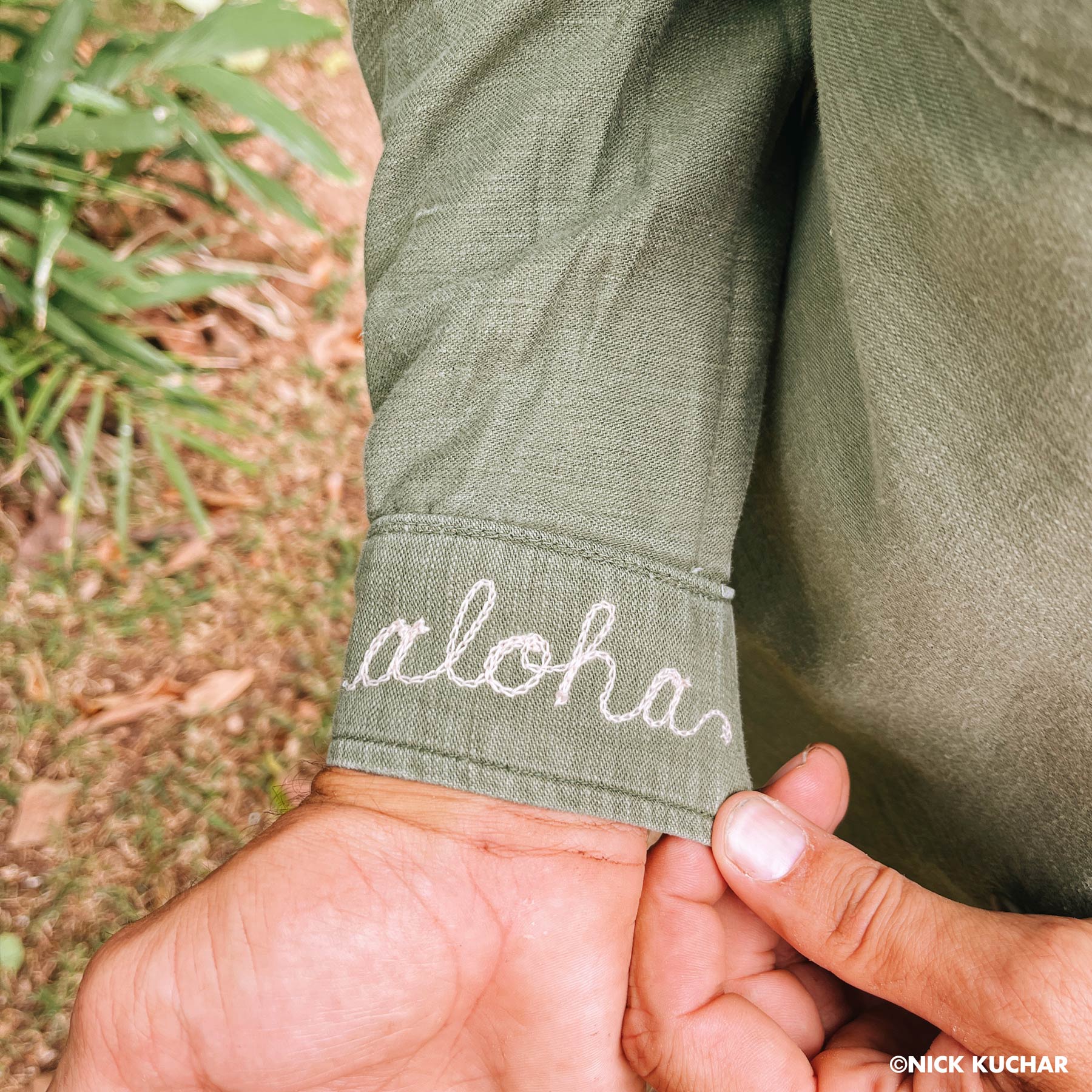 Cuff Aloha Hawaii Vintage Chain Stitch Jacket collaboration Nick Kuchar The Honolulu Social Club