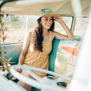 Holoholo foam trucker hat surf sunset yellow