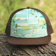 Holoholo foam trucker hat surf coco brown