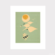 Hurley Nick Kuchar Boat Trip Hawaii Limited Edition Matted Print