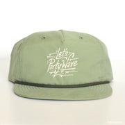 let's party wave snapback hat with corduroy sage green