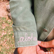 Cuff Aloha Hawaii Vintage Chain Stitch Jacket collaboration Nick Kuchar The Honolulu Social Club