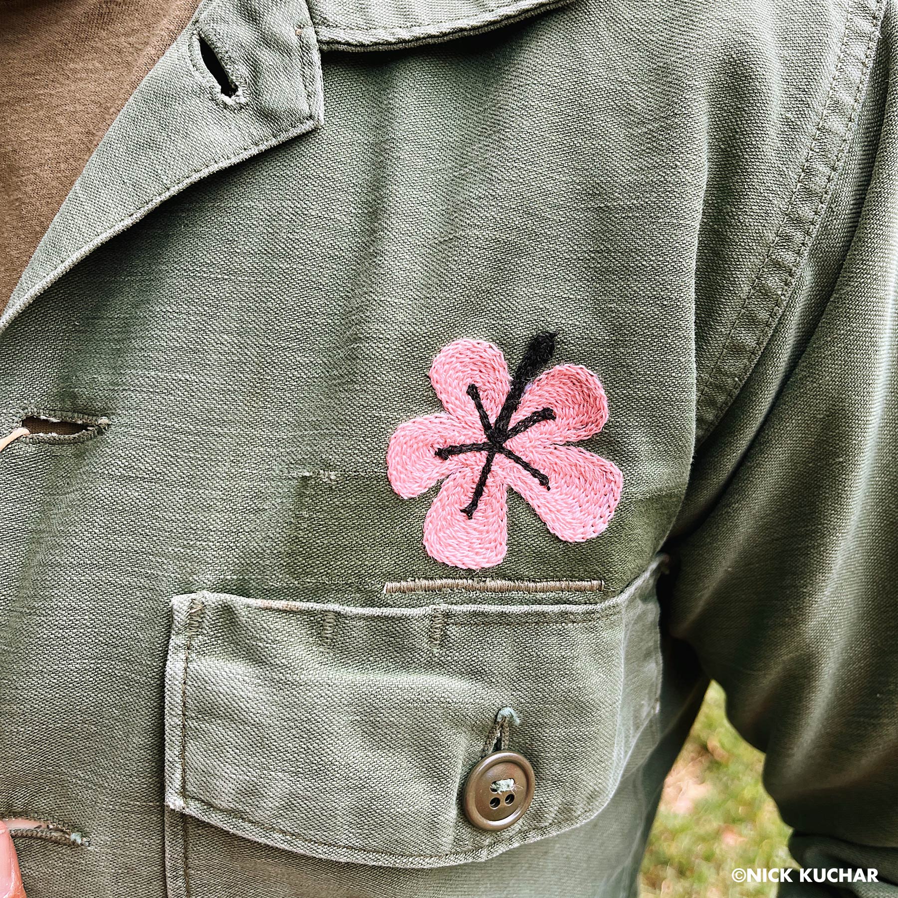 Hibiscus Hawaii Vintage Chain Stitch Jacket collaboration Nick Kuchar The Honolulu Social Club