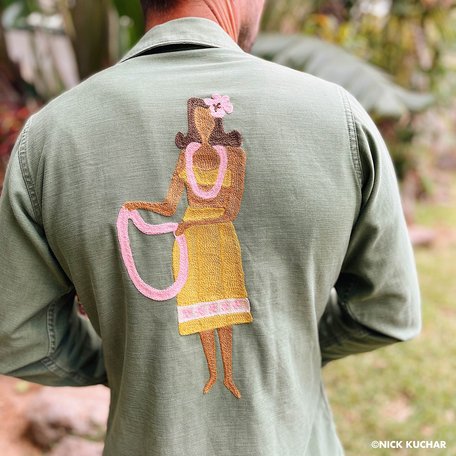 Make Lei Hawaii Vintage Chain Stitch Jacket collaboration Nick Kuchar The Honolulu Social Club