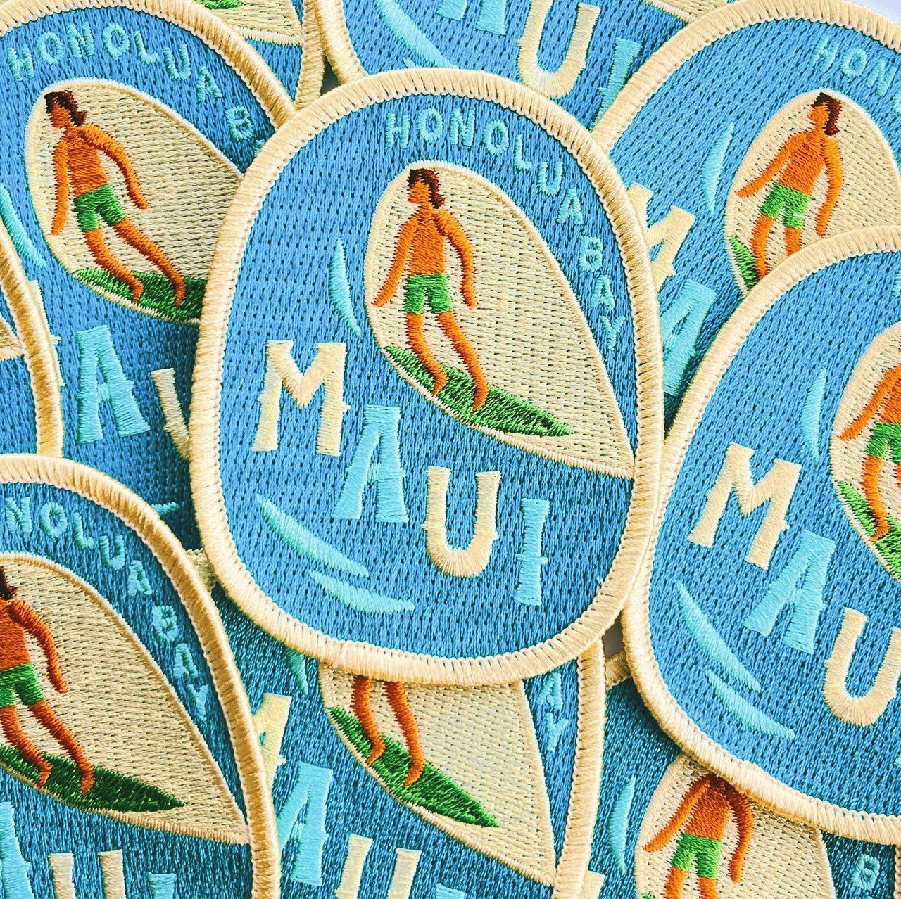 Honolua Bay Maui Surfing Patch - Nick Kuchar Shop