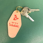 Meet me in Waikiki Hawaii vintage keychain pink by Nick Kuchar
