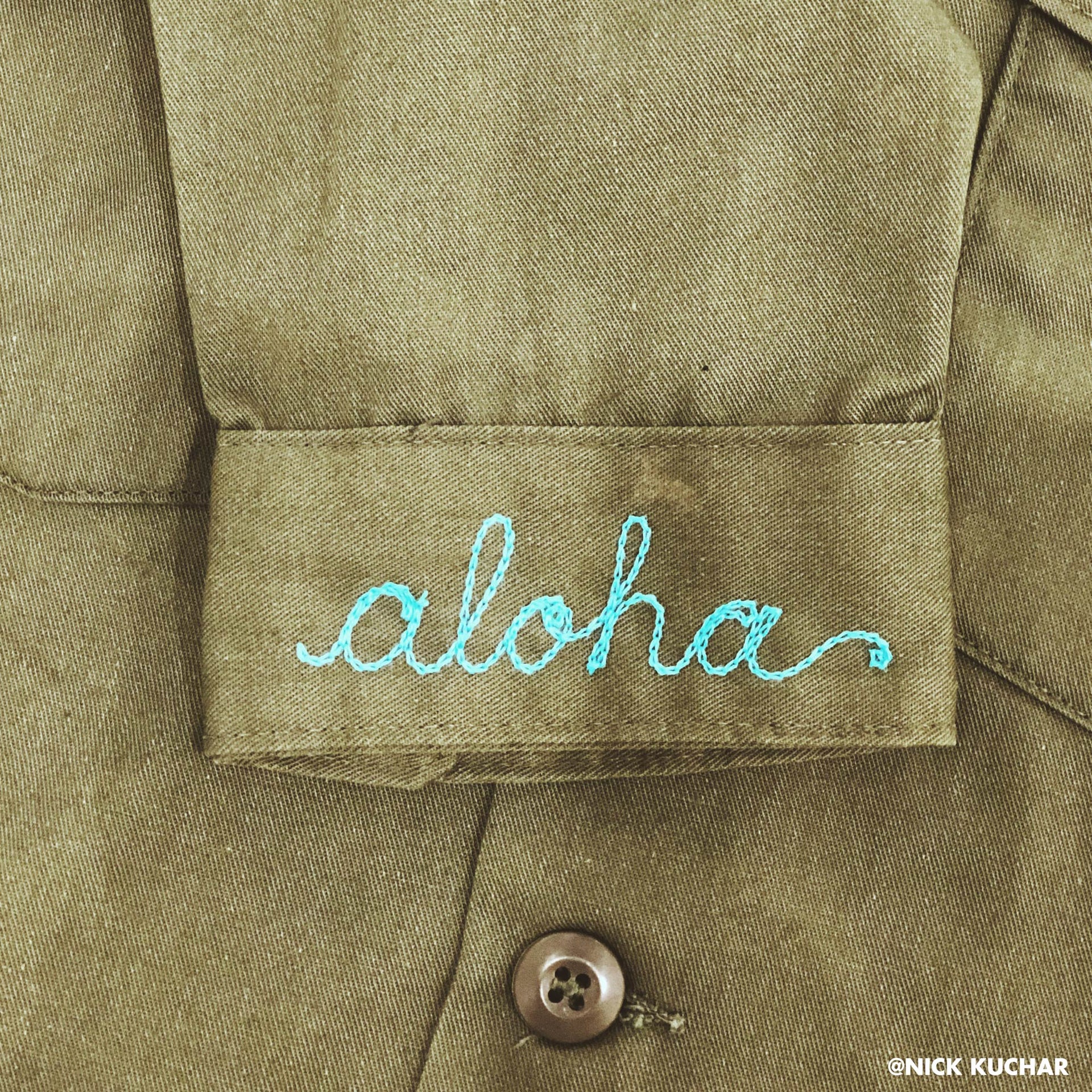 Cuff Aloha Hawaii Vintage Chain Stitch Jacket collaboration Nick Kuchar The Honolulu Social Club