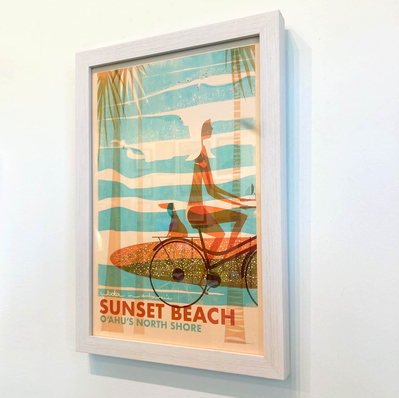 12x18" Whitewash Frame with plexiglass for art poster print - Nick Kuchar Shop