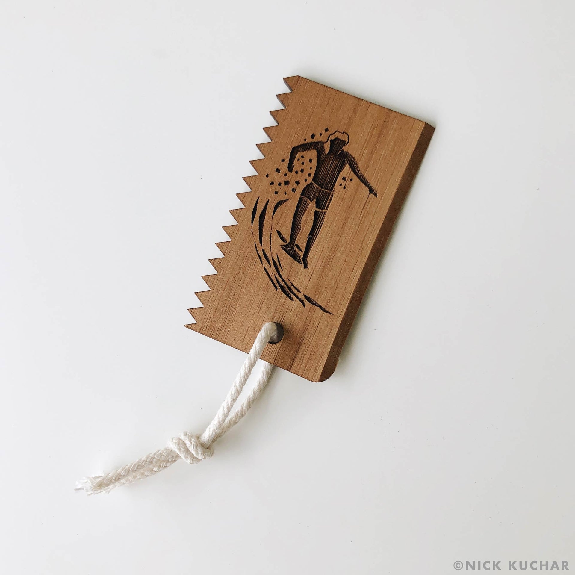 Wood surf wax comb palm tree Hawaii biodegradable cotton cord