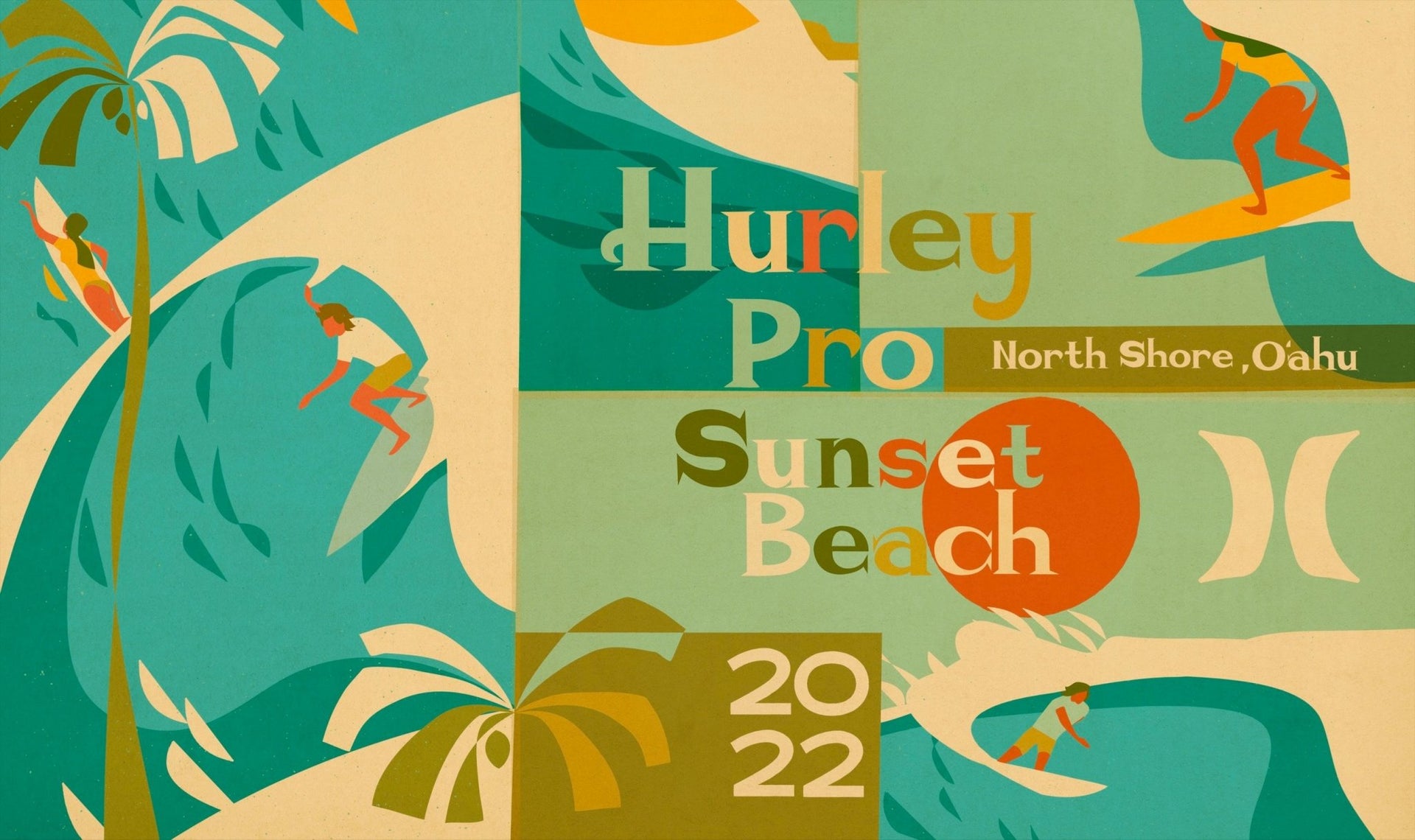 2022 Hurley Pro Sunset Beach Contest Art