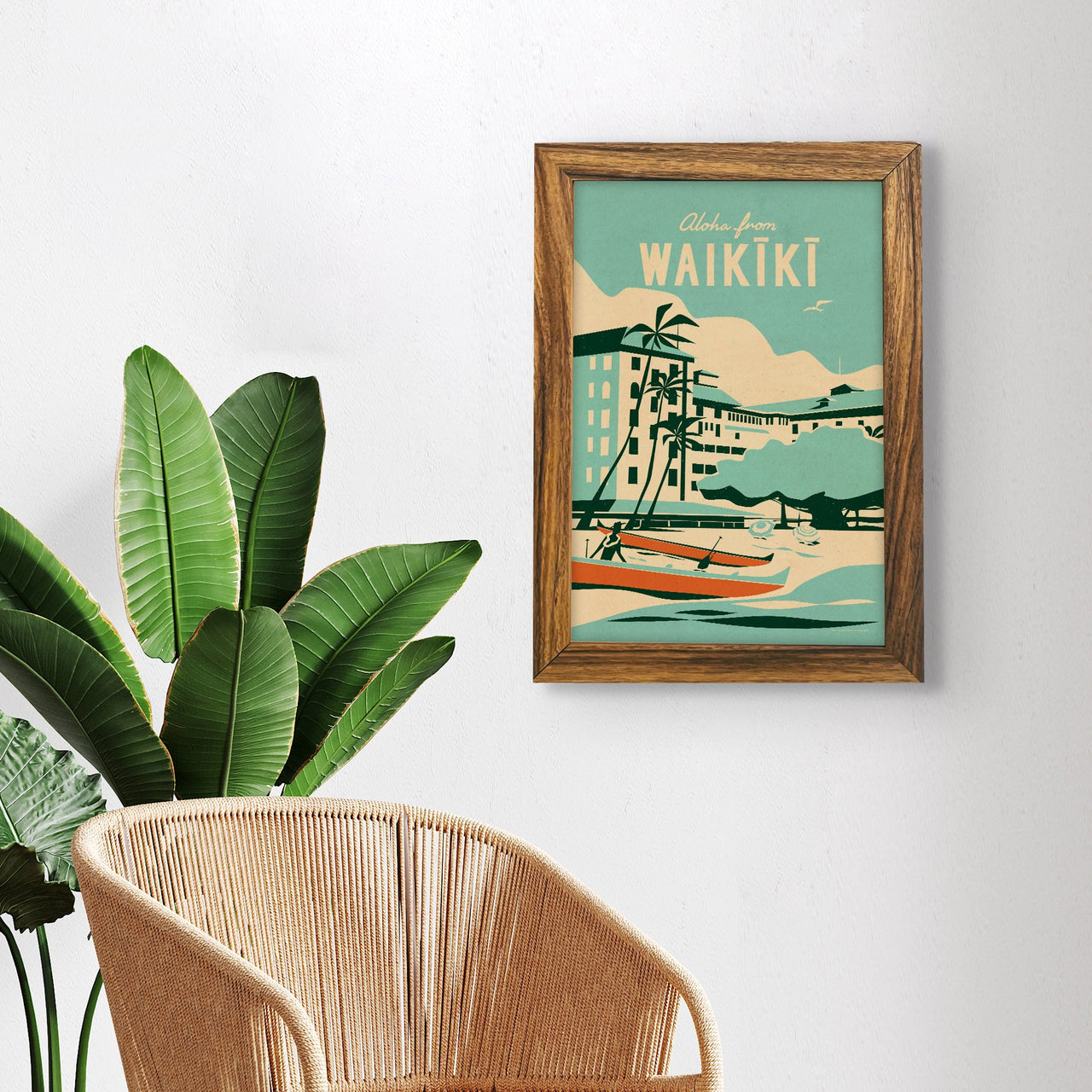 Aloha from Waikiki- 12x18 Hawaii Travel Print