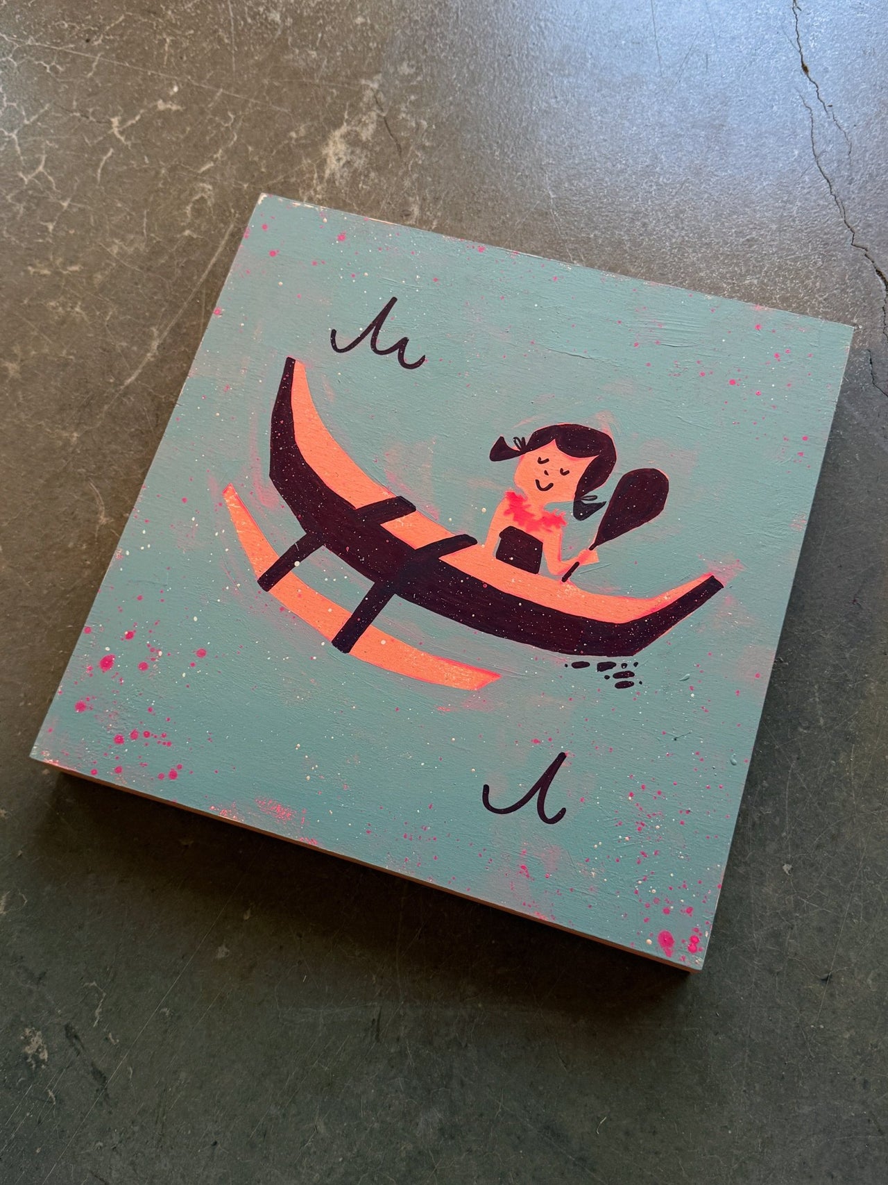 Canoe Wahine - 12x12