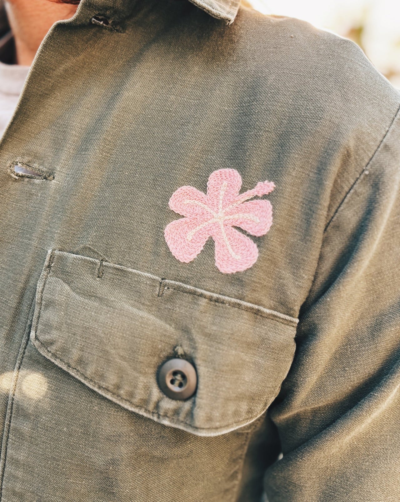 Hawaiian Islands Map - Vintage Chain Stitch Jacket