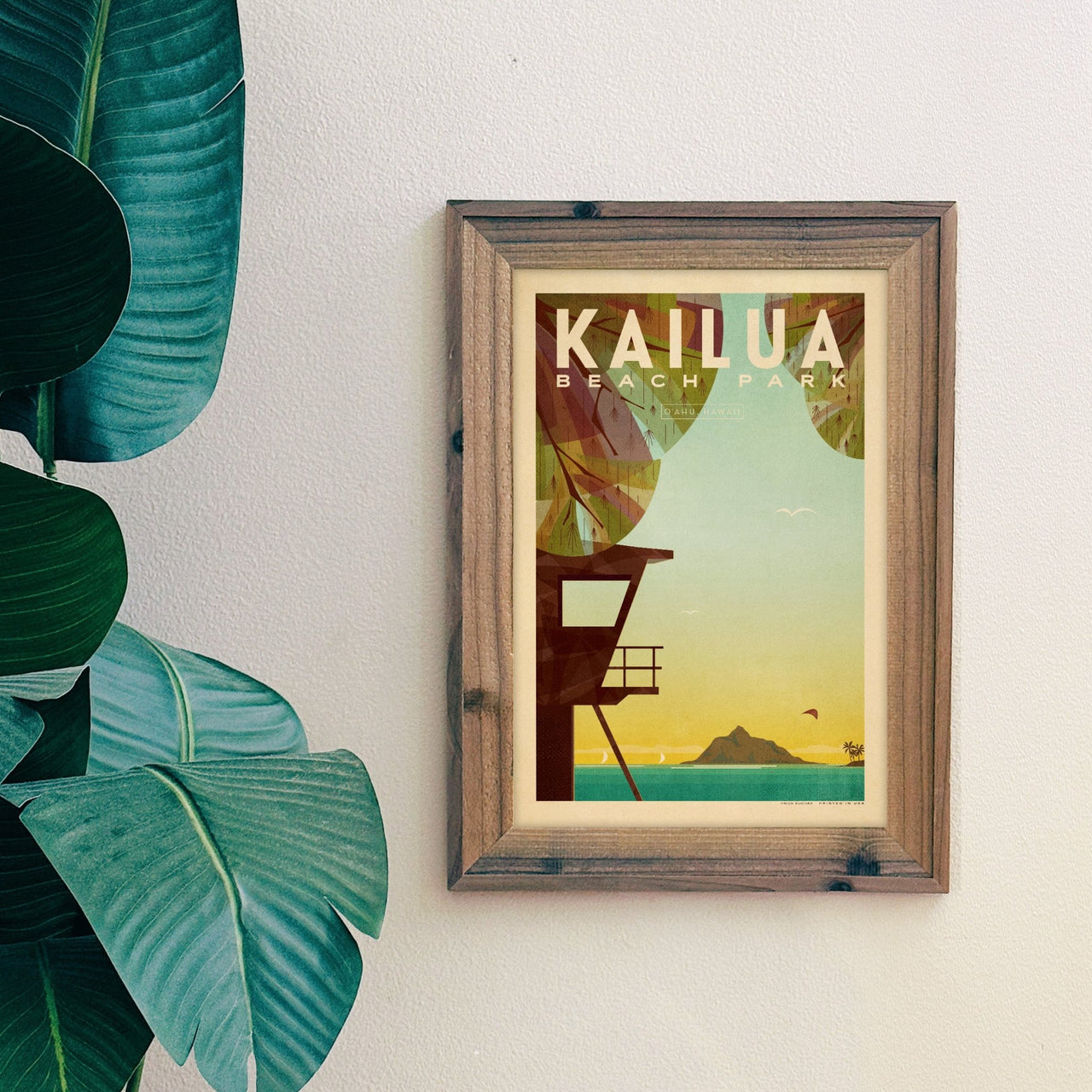 Kailua Beach Park - 12x18" Hawaii Travel Print