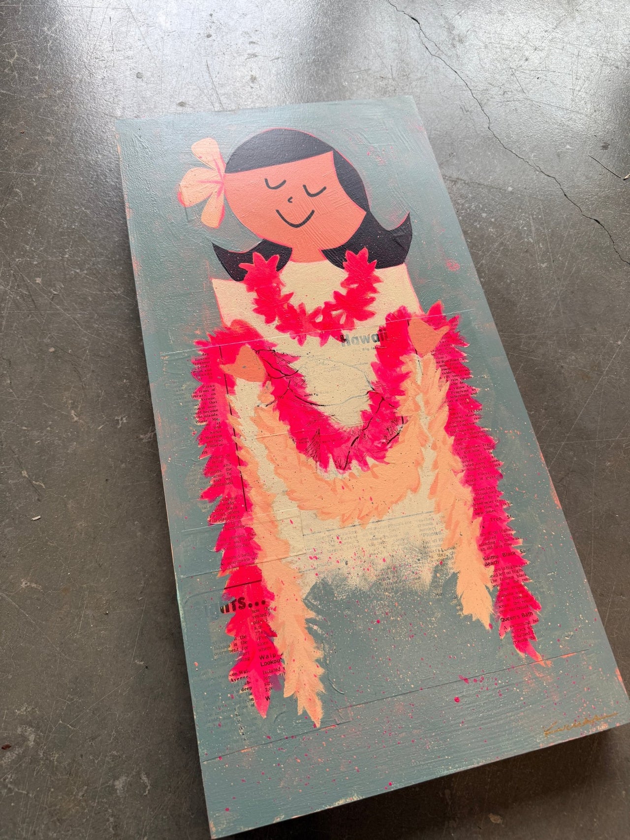 Lei Greeter 1- 12x24