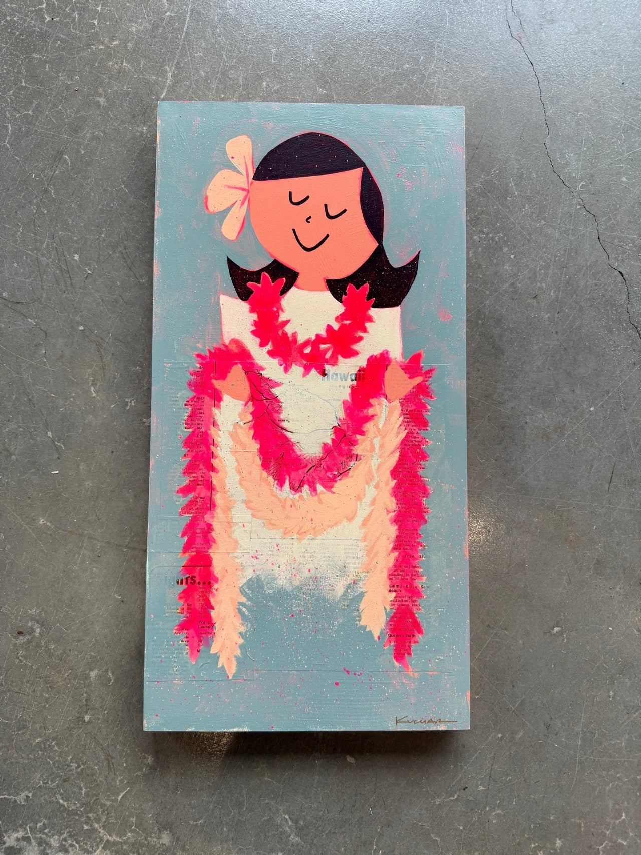 Lei Greeter 1- 12x24
