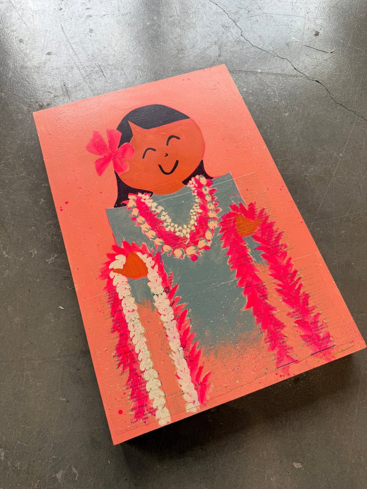 Lei Greeter 2-12x18