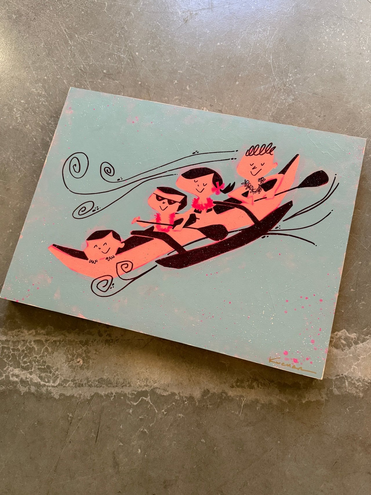 Outrigger Canoe- 24x18