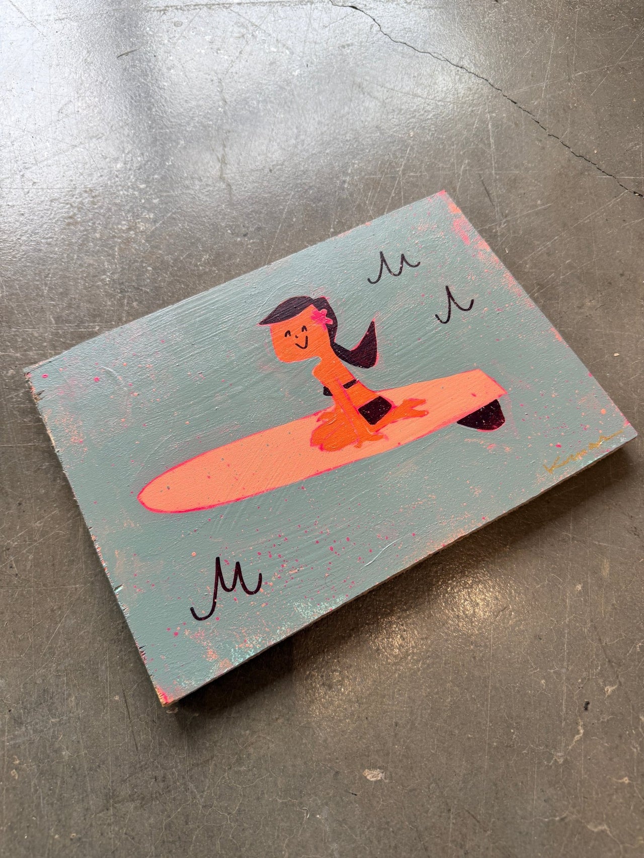 Paddle Out Wahine - 12x8