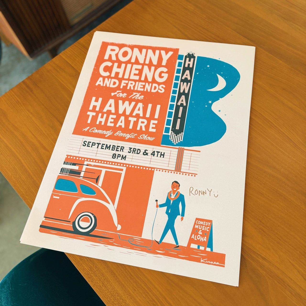 Ronny Chieng Hawaii Theatre - 18x24" Art Print