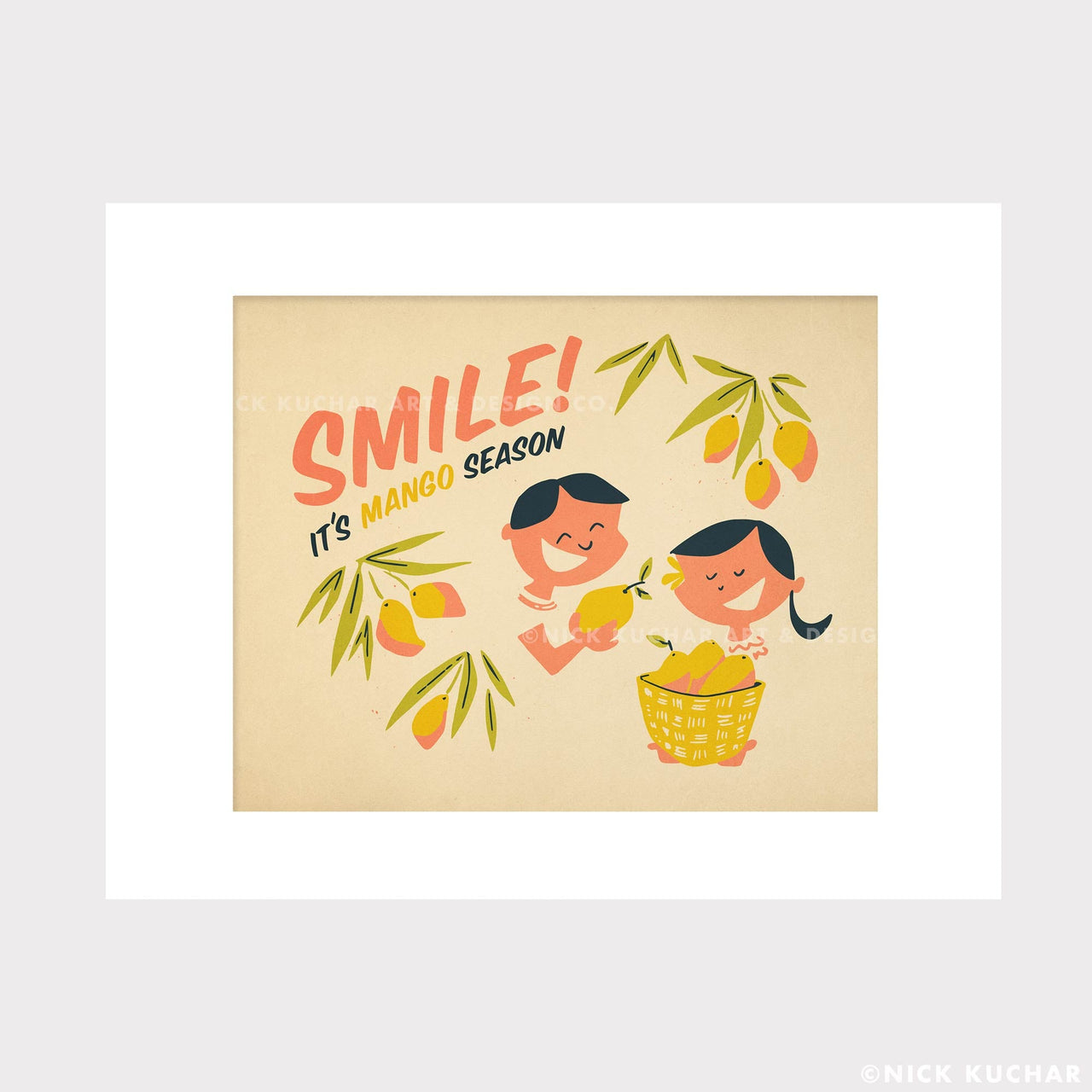 Smile It's Mango Season - 8x10 Matted Print (11x14)