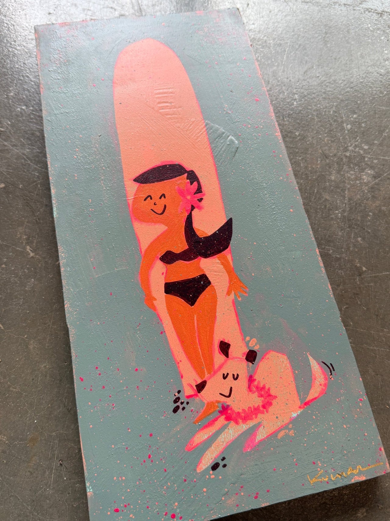 Surfer Gal- 8x17 1/2