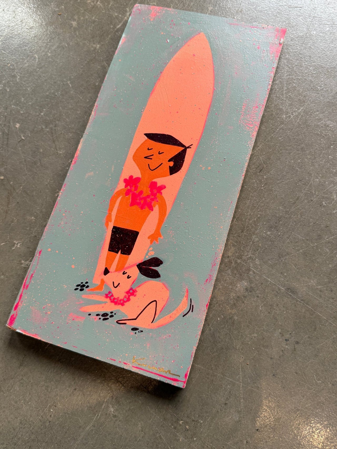 Surfer Guy- 8x17 1/2