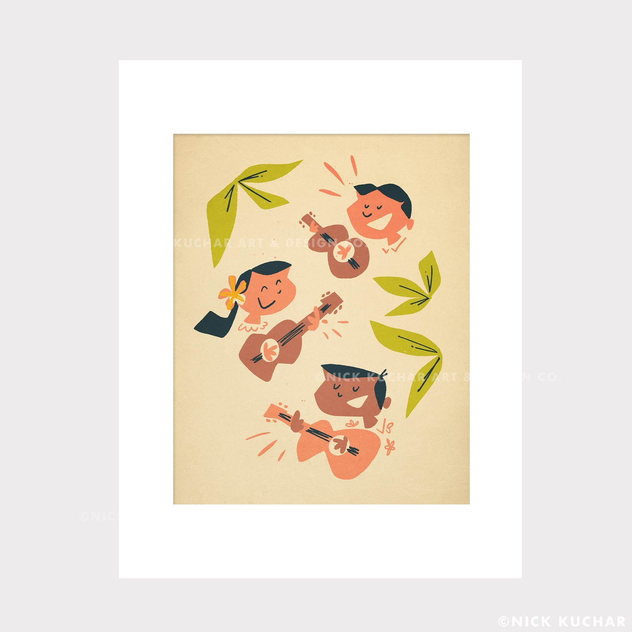 Ukulele Keiki - 8x10 Matted Print (11x14)