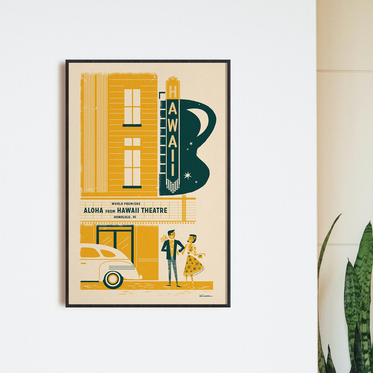 Aloha From Hawaii Theatre - 12x18 Limited Edition Screen Print ARTIST PROOF