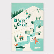 Beaver Creek Colorado Retro Travel Print