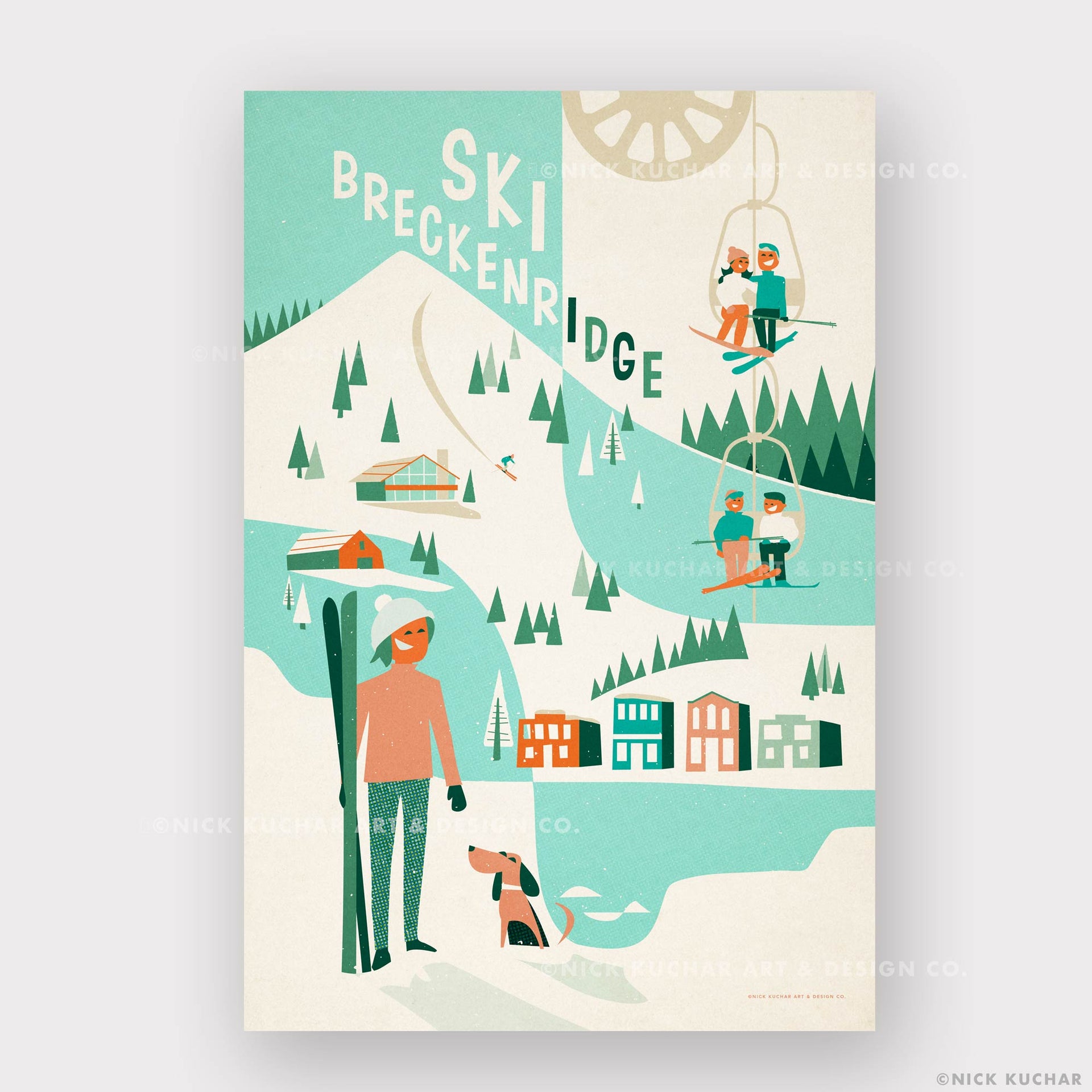Breckenridge Colorado Retro Travel Print