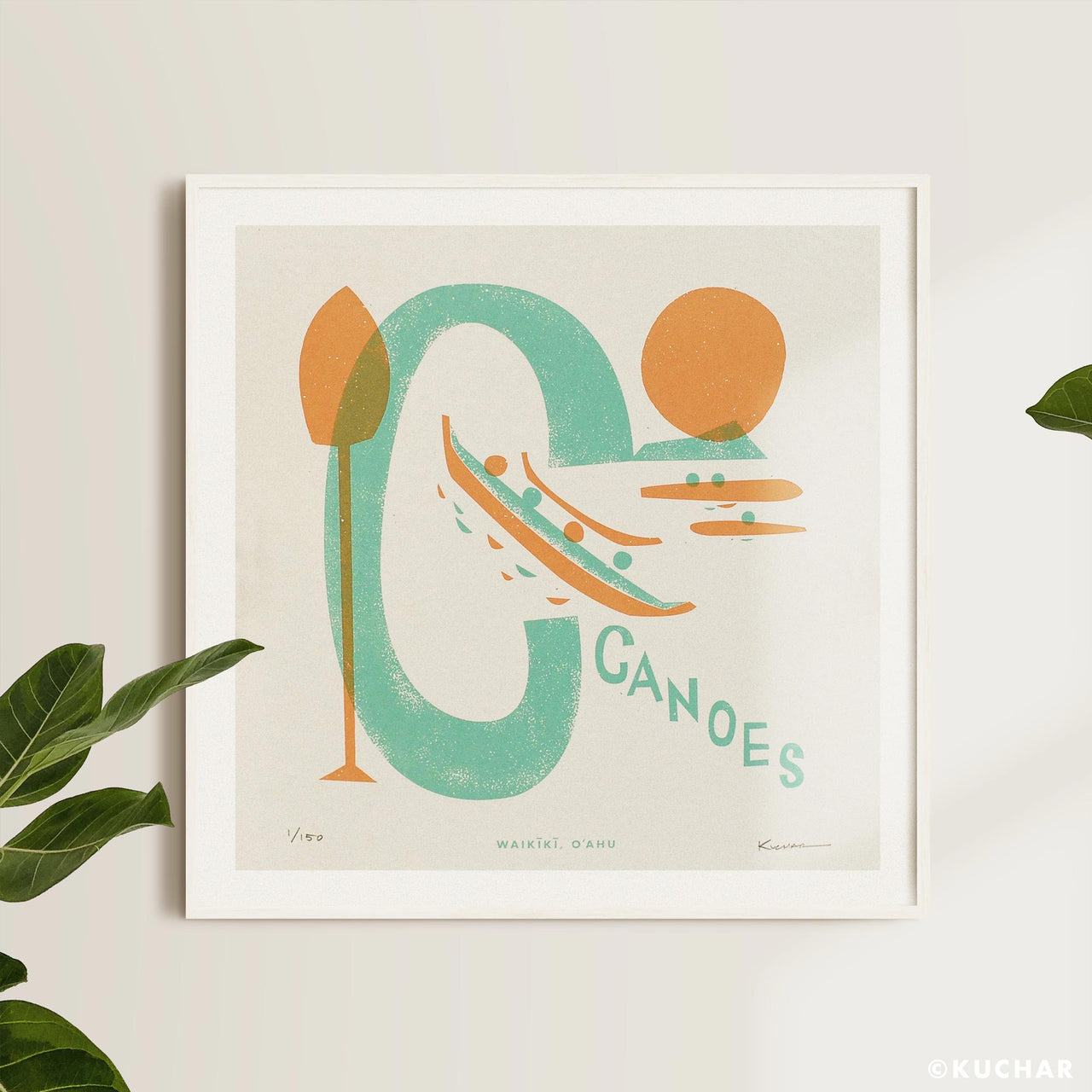 Nick Kuchar Surf Artist ABC Surf Alphabet Series Screen Print