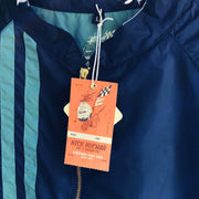 60's style surf competition jacket with hand screened hang tag by Nick Kuchar