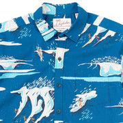 Hawaii Heavy Water aloha shirt navy Kahala Shirts collaboration Nick Kuchar