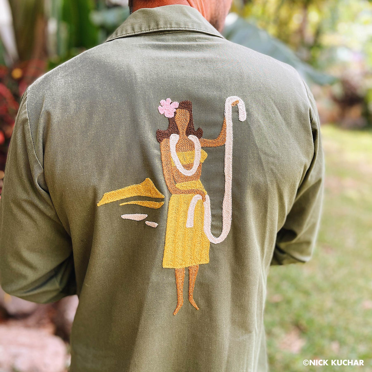 Make Lei Hawaii Vintage Chain Stitch Jacket collaboration Nick Kuchar The Honolulu Social Club