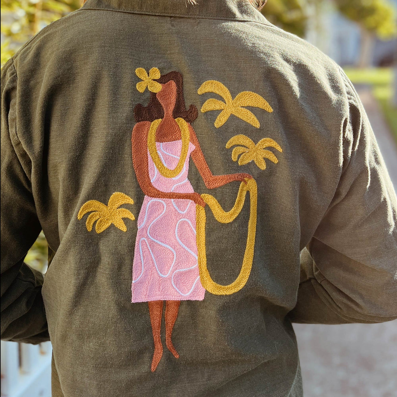 Make Lei Hawaii Vintage Chain Stitch Jacket collaboration Nick Kuchar The Honolulu Social Club