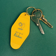 Meet me in Kailua Hawaii vintage keychain yellow by Nick Kuchar