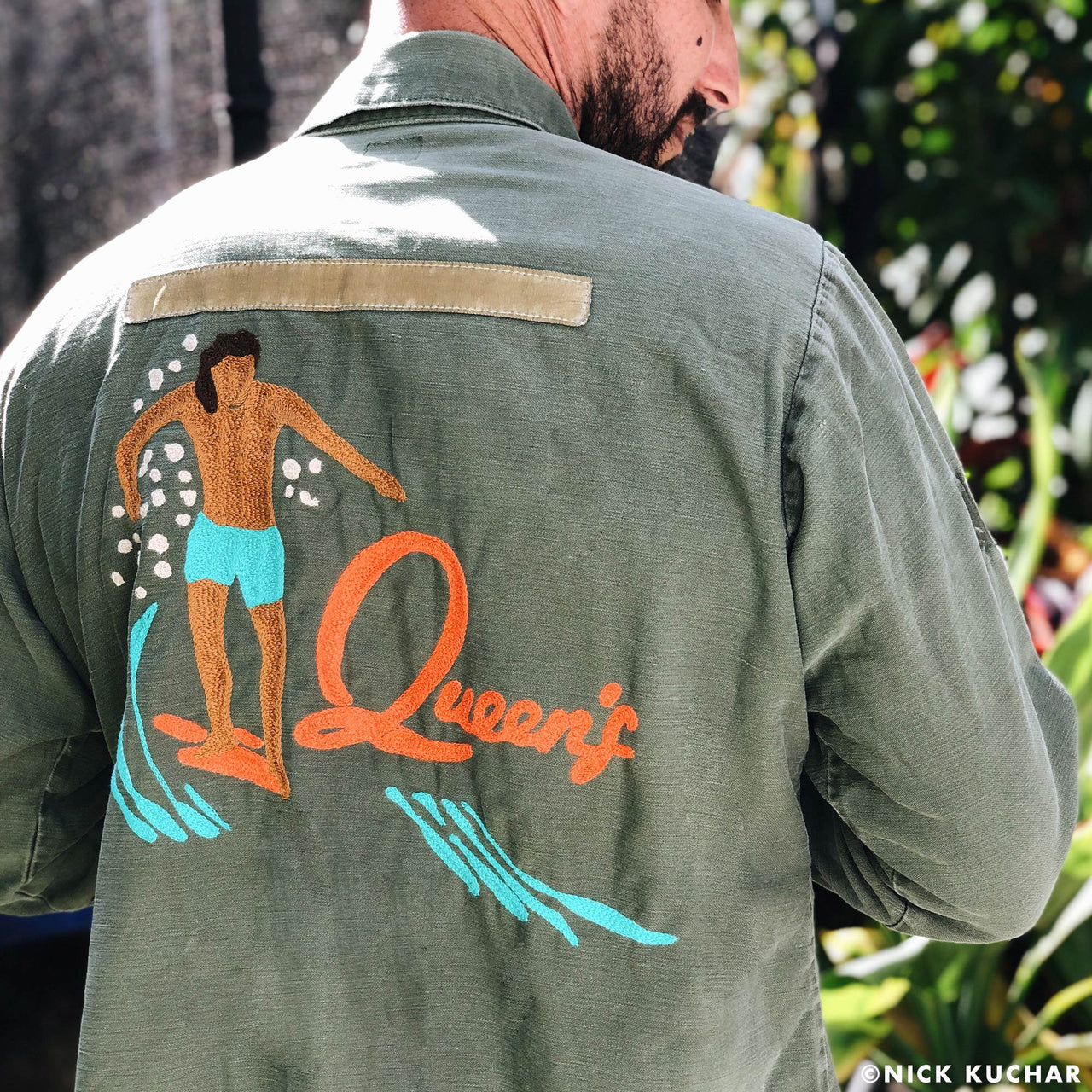 Queens Surf Hawaii Vintage Chain Stitch Jacket collaboration Nick Kuchar The Honolulu Social Club