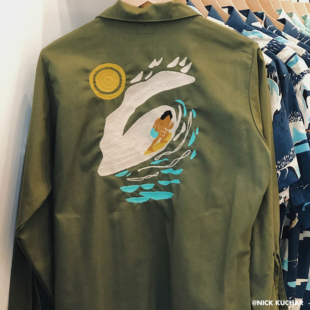 Secret Spot Surf Hawaii Vintage Chain Stitch Jacket collaboration Nick Kuchar The Honolulu Social Club